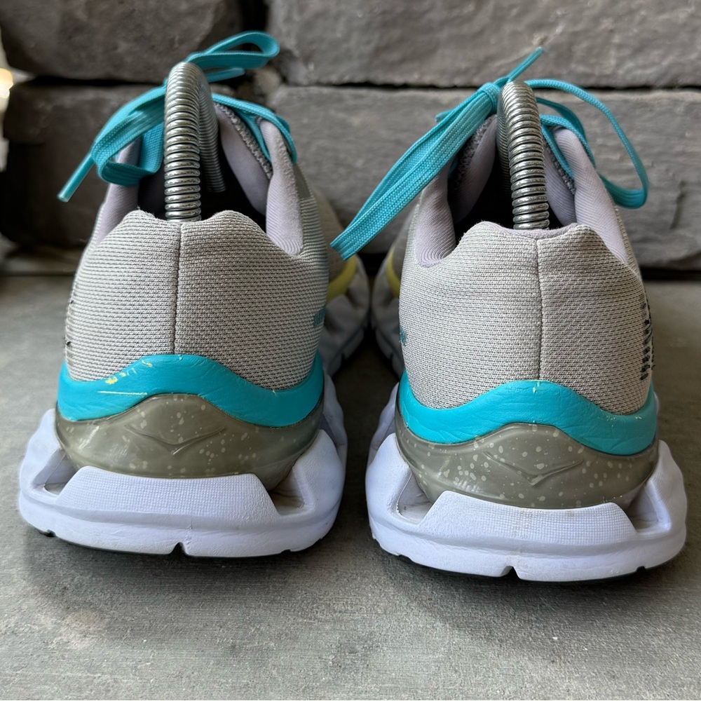 HOKA Women's Lightweight Running Shoe - Teal & Pale Gray - Picture 4 of 11